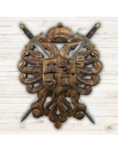 Panoplia para espadas (46x36 cms.) 2