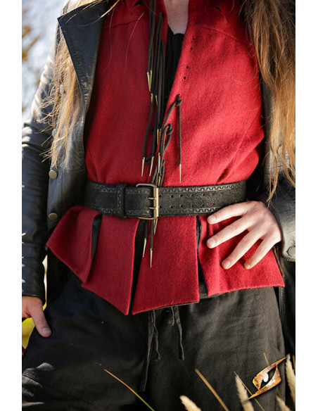 Cinto pirata de couro de camurça...