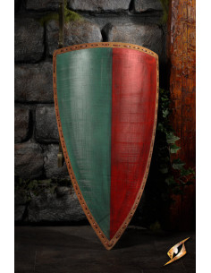Escudo medieval bicolor para LARP modelo Heater,...