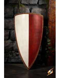 Escudo medieval bicolor para LARP modelo Heater,...