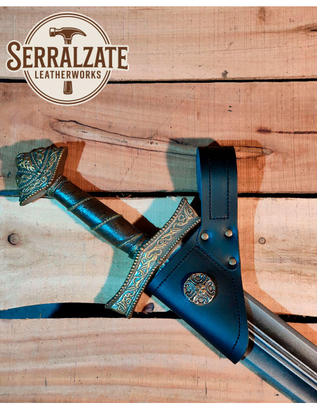 Tahalí medieval em pele para pendurar...