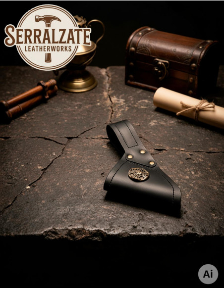 Tahalí medieval em pele para pendurar...