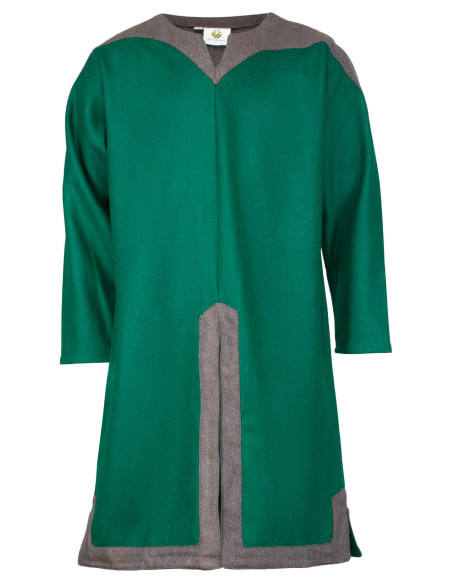 Túnica vikinga masculina em lã modelo...