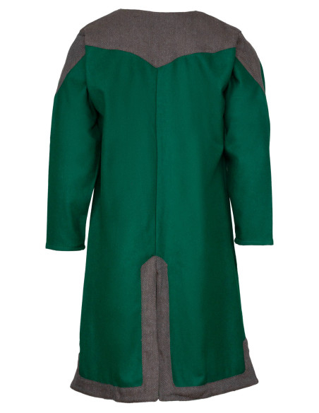 Túnica vikinga masculina em lã modelo...