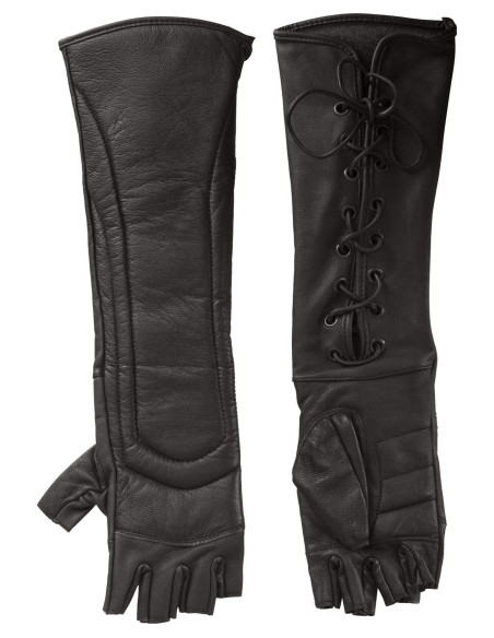 Luvas medievais sem dedos em couro...