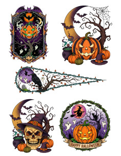 Tatuagem temporária com tema de Halloween