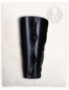 Braceletes medievais de couro modelo Rasmus, cor preta 2