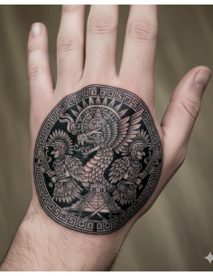 Tatuagem temporária Temática Mesoamericana (Asteca e Maia) 2