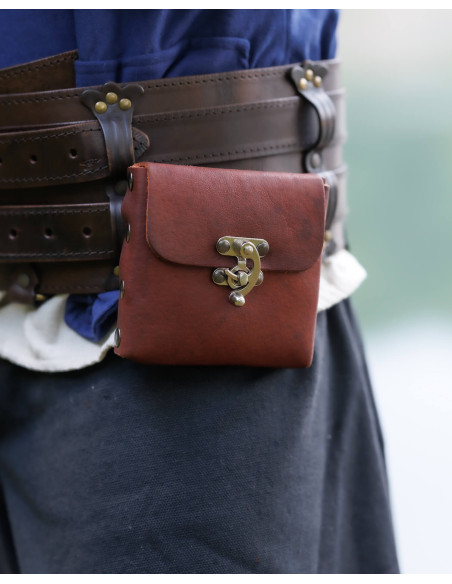 Bolsa medieval de couro modelo Gero,...