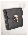 Bolsa medieval de couro modelo Gero, cor preta