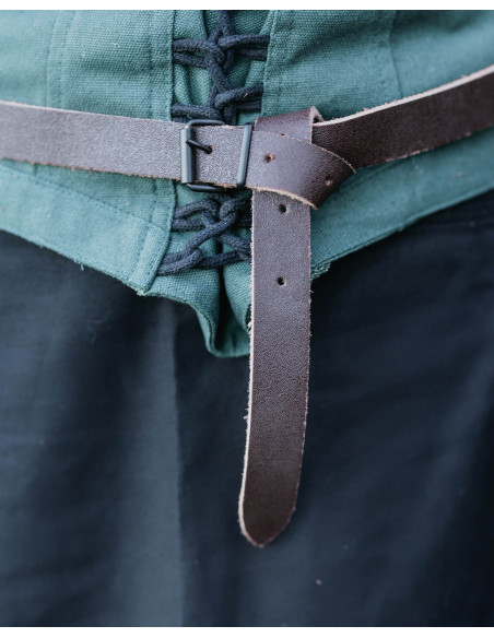 Cinto medieval fino em couro modelo...