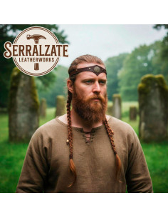 Tiara Celta tempestade em couro marrom