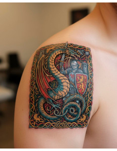 Tatuagem temporária Temática Medieval, em cores 2