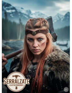 Faixa de cabeça Viking-Celta nós do vento em marrom