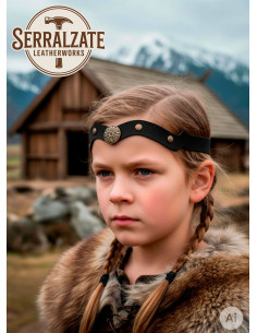 Faixa Viking-Celta com nós do vento em preto