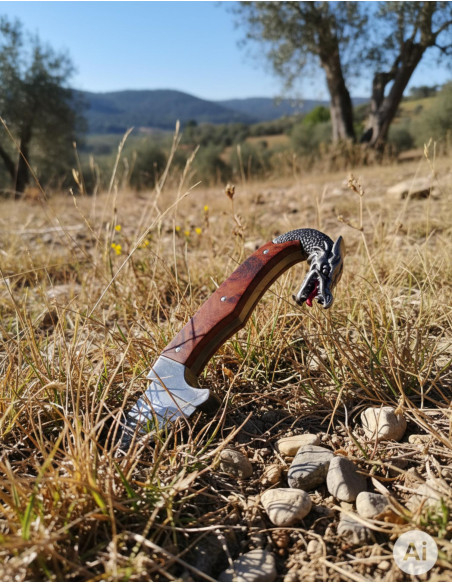 Falcata dragão com faca e bainha