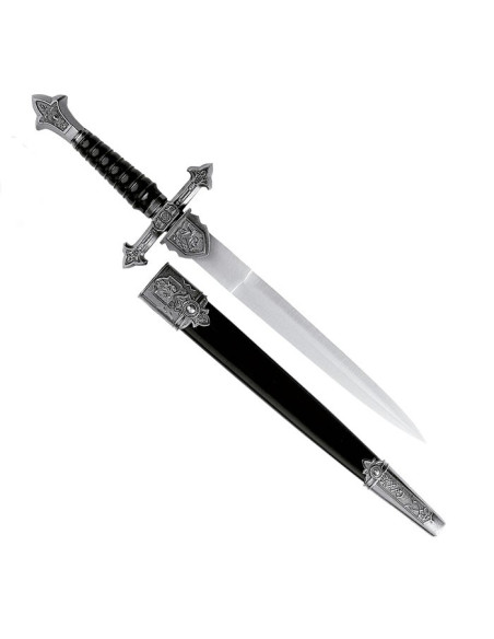 punhal medieval com bainha, 35 cms.