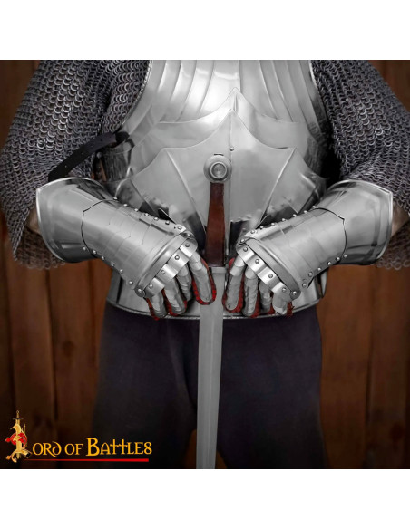 Manoplas Cuirassier S. XVI-XVII, aço...