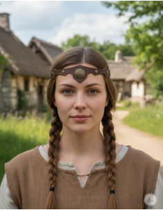 Tiara vikinga-celta nó quaternário em marrom