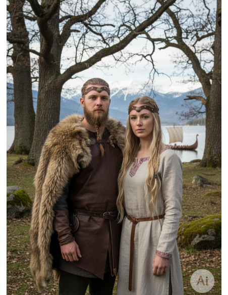 Tiara Viking Yggdrasil em marrom