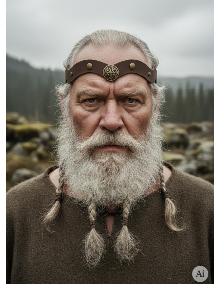 Tiara Viking Yggdrasil em marrom