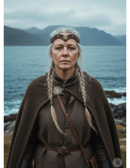 Tiara Viking Yggdrasil em marrom