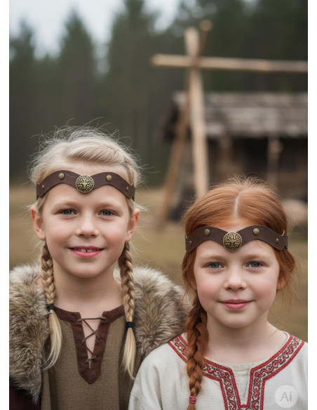 Tiara Viking Yggdrasil em marrom