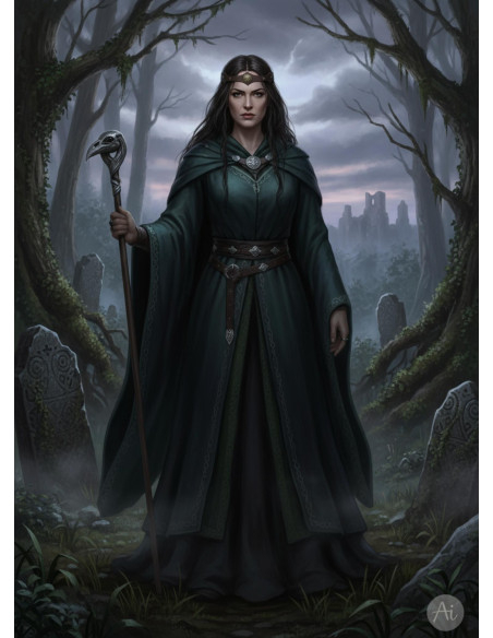 Tiara Vikinga freixo Yggdrasil em marrom