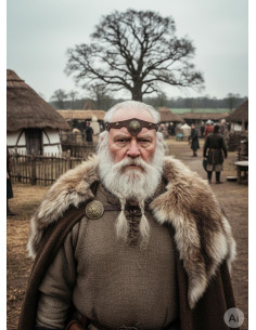 Tiara Celta-Vikinga Crann Bethadh em marrom 2