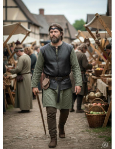 Diadema medieval Florian em preto 2