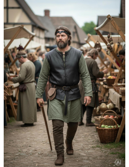 Diadema medieval Florian em preto