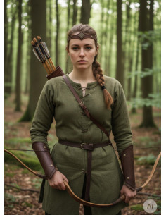 Tiara medieval Florian da floresta em marrom 2