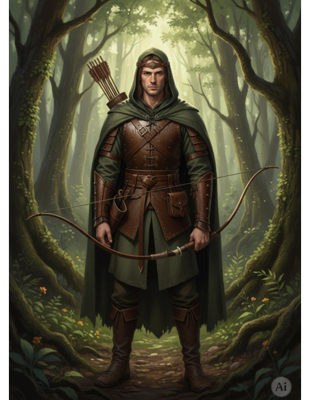 Tiara medieval Florian da floresta em...