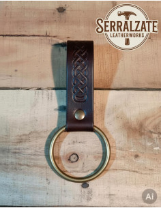 Tahalí de nós celtas para pendurar machado, marrom 2