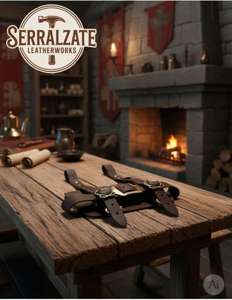 Tahalí medieval Porta-Livros em couro...