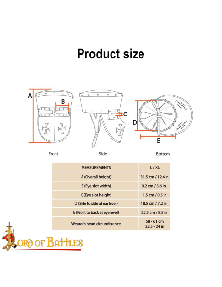 Capacete de cavaleiro templário do...