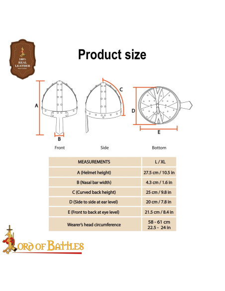 Capacete viking com nasal Spanghelm,...