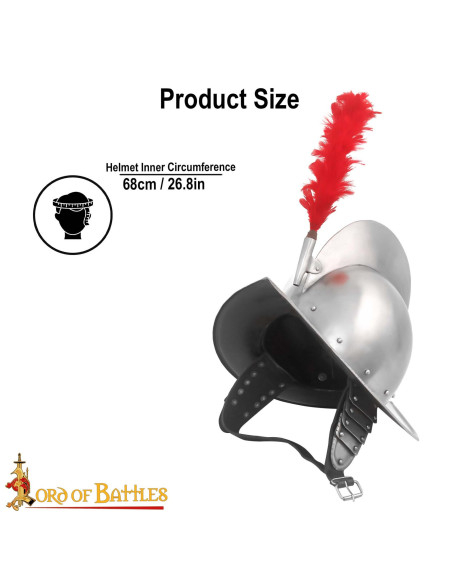 Morrião Espanhol com penacho de penas...