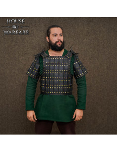 Brigantina medieval de couro modelo Bohemond