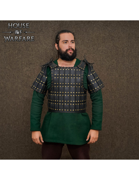 Brigantina medieval de couro modelo...