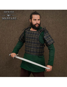 Brigantina medieval de couro modelo Bohemond 2