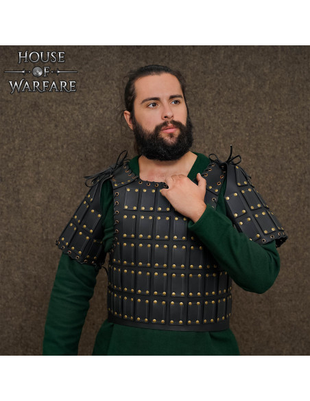 Brigantina medieval de couro modelo...