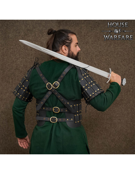 Brigantina medieval de couro modelo...