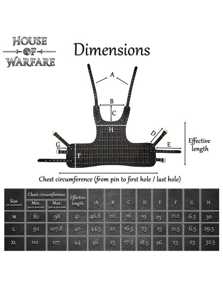 Brigantina medieval de couro modelo...
