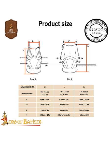 Cota de malha gótica medieval dos...