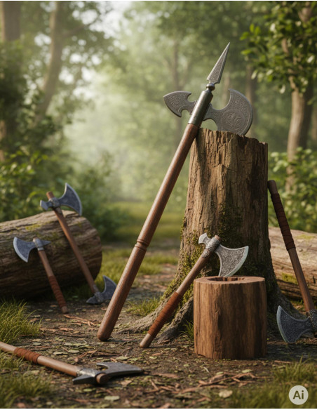 Machado medieval envelhecido, 61 cms.