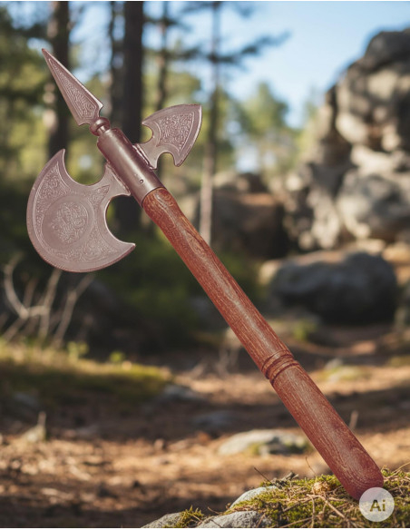 Machado medieval envelhecido, 61 cms.