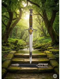 Daga Templária pomo Guerreiro com armadura