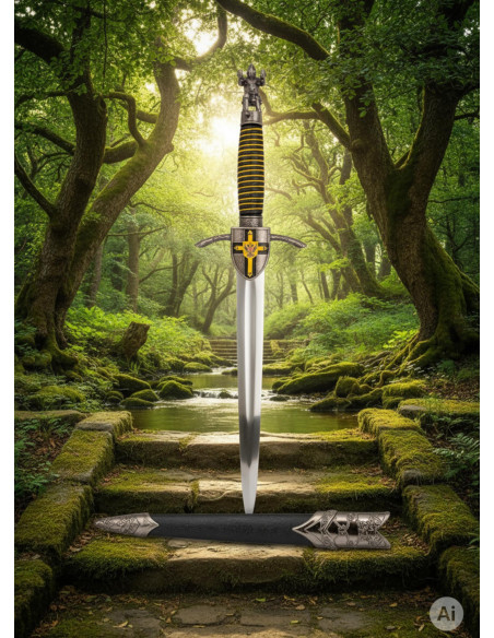 Daga Templária pomo Guerreiro com...