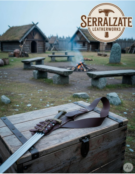 Tahalí tipo tiracolo ajustável em marrom